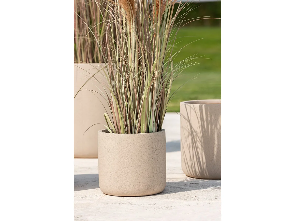 Lot de 4 Cache-Pots Déco "Dune" 50cm Ivoire