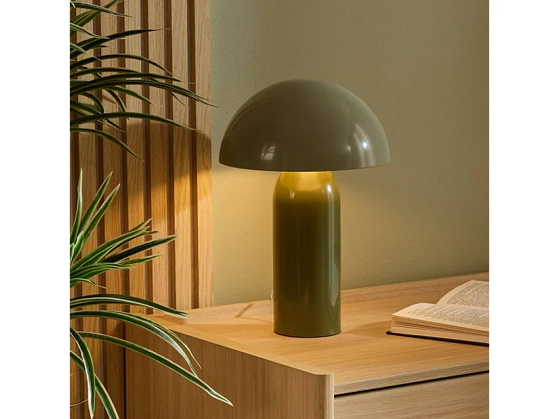 Lampe bicolore 37 cm Lito métal kaki Atmosphera