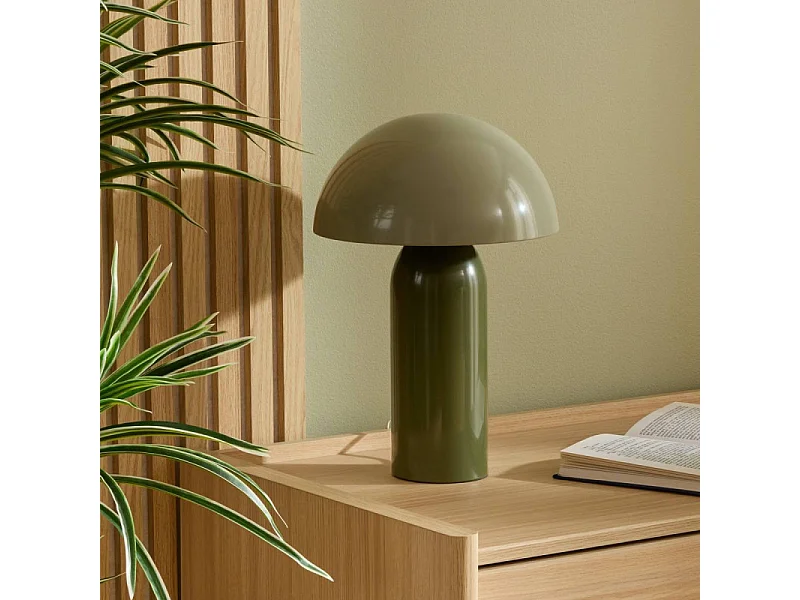 Lampe bicolore 37 cm Lito métal kaki Atmosphera