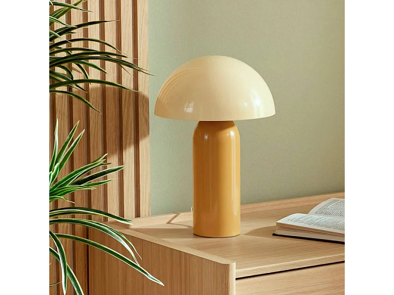 Lampe bicolore 37 cm Lito métal ocre Atmosphera