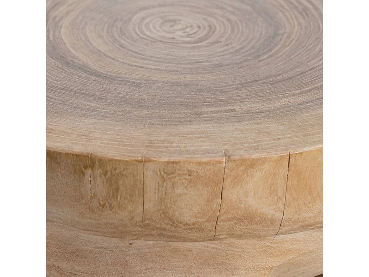 Tabouret en bois de margousier Ezriel