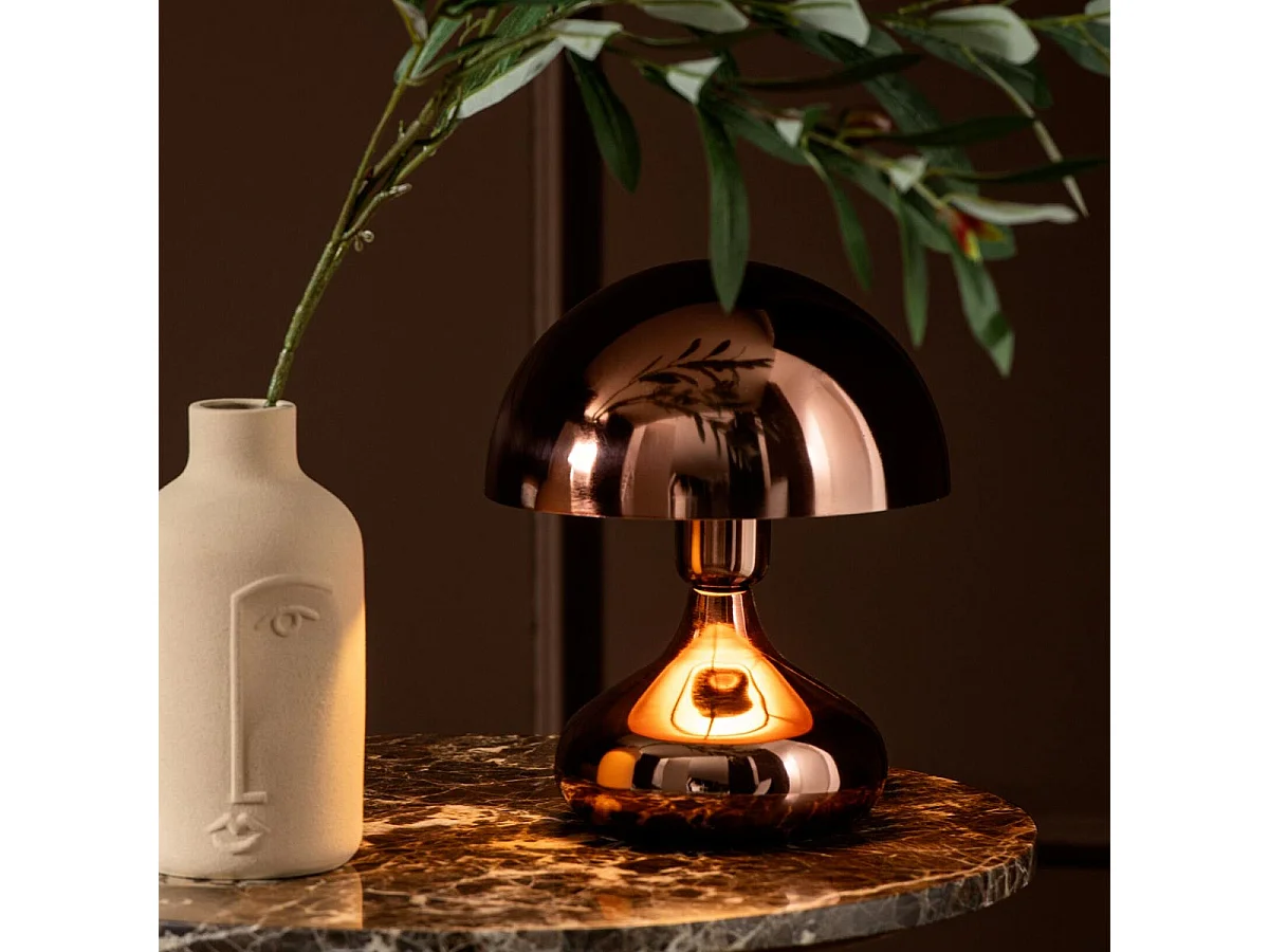Lampe à Poser Design "Edda" 26cm Cuivre