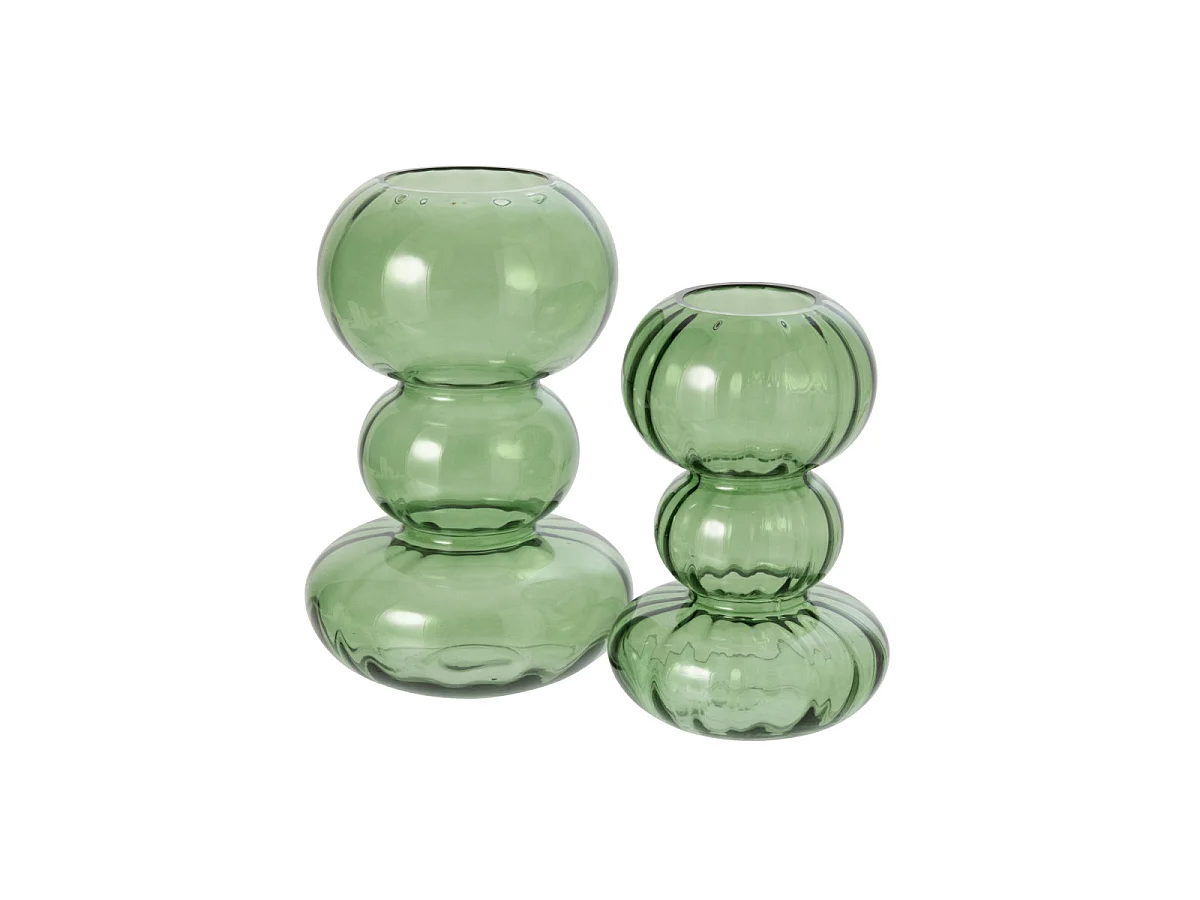 Vase Bulle en Verre "Rosalie" 27cm Vert