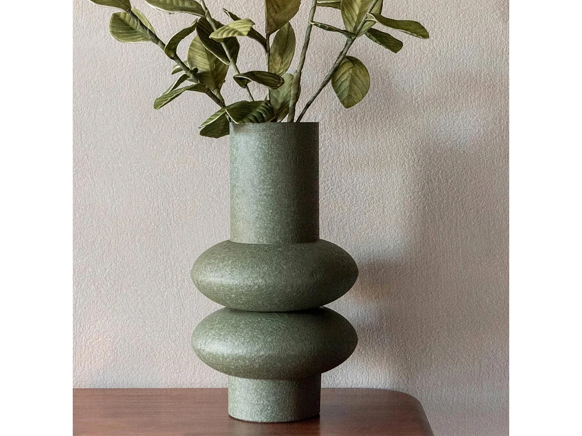 Vase Design en Métal "Orla" 38cm Vert