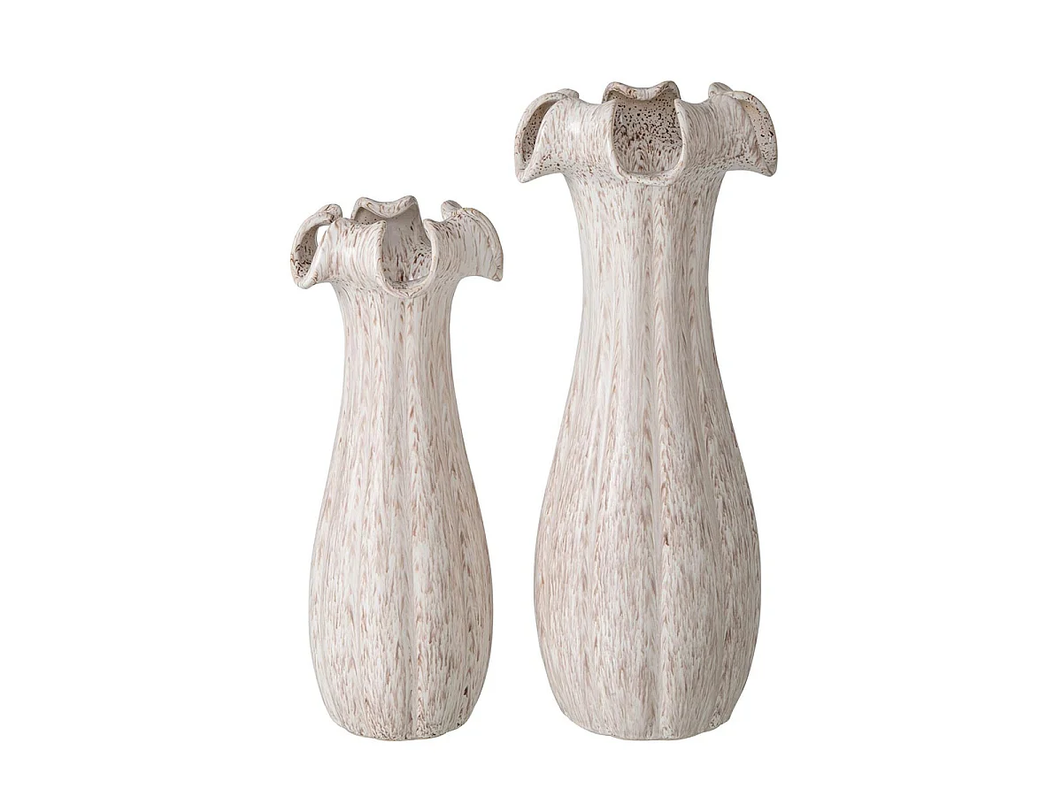 Vase Corolle en Argile "Yves" 46cm Beige Clair
