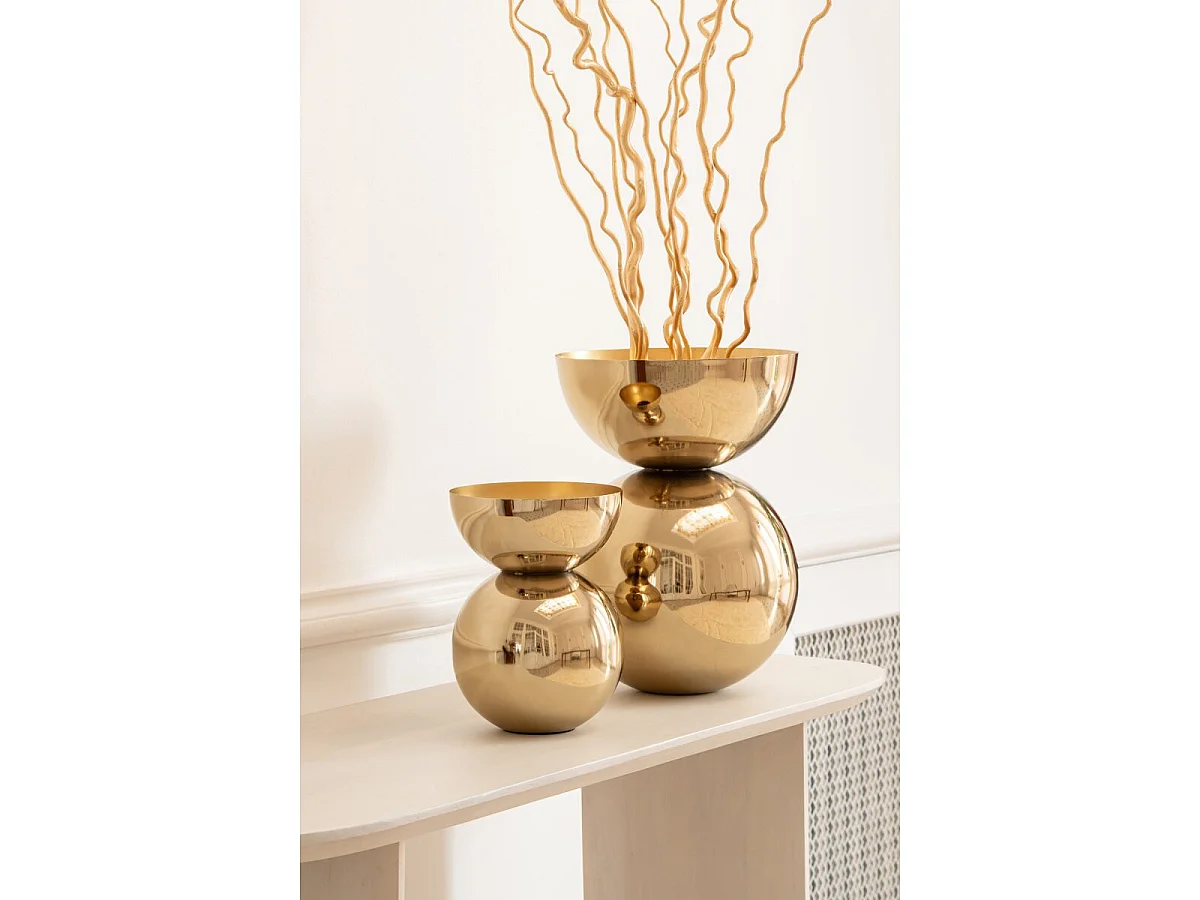 Vase Design Brillant "Edda" 29cm Doré