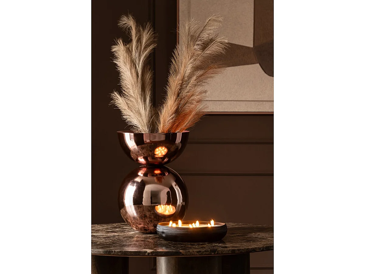 Vase Design Brillant "Edda" 29cm Cuivre