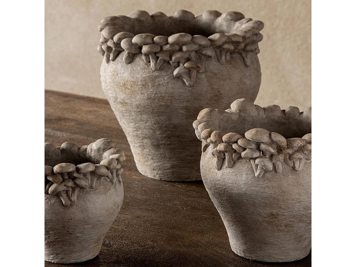 Cache-Pot en Ciment "Nena" 22cm Beige