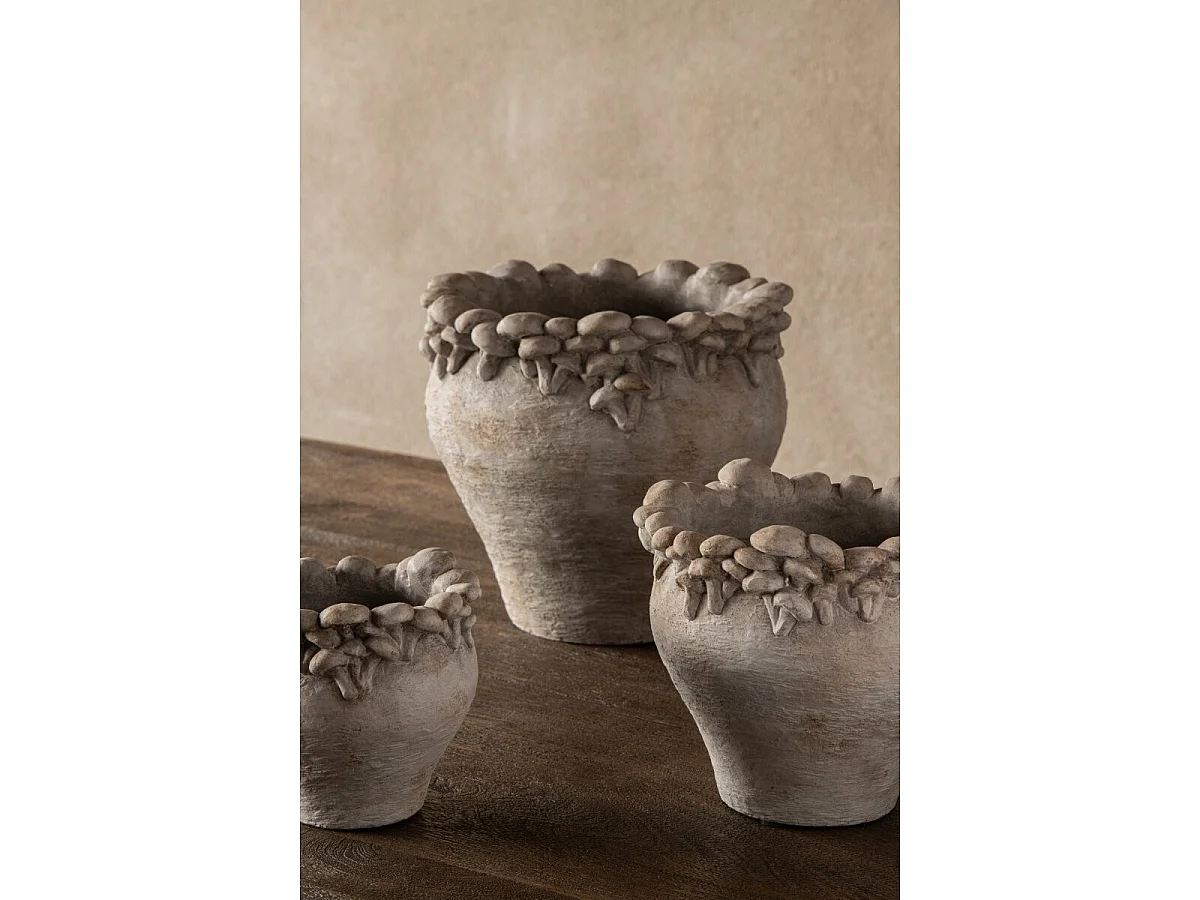 Cache-Pot en Ciment "Nena" 22cm Beige