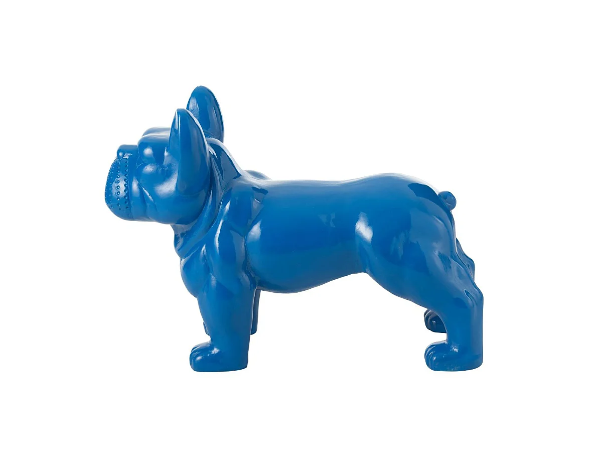 Statue Déco "Bulldog" 88cm Bleu