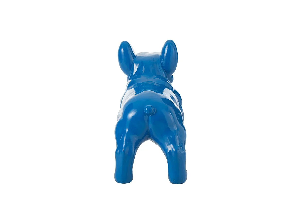 Statue Déco "Bulldog" 88cm Bleu