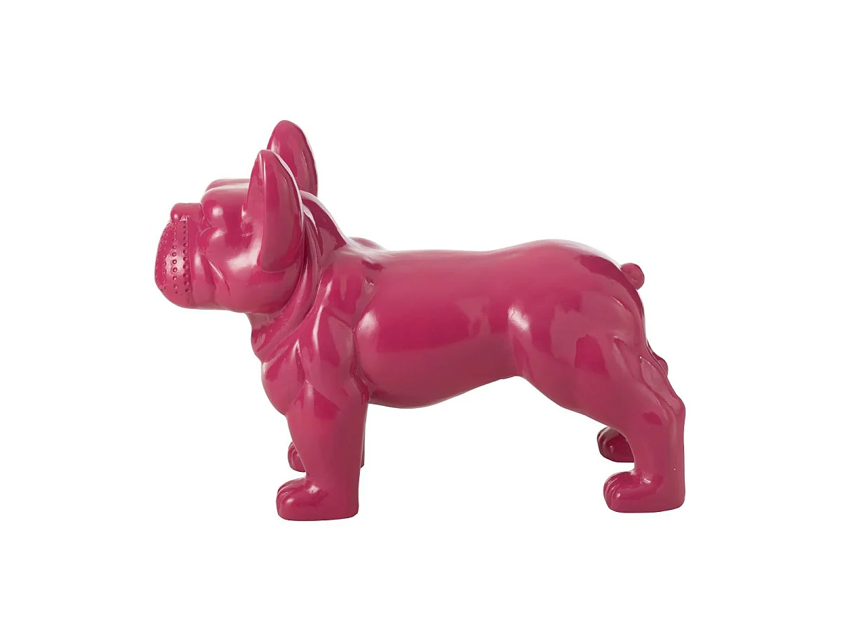 Statue Déco "Bulldog" 88cm Fuchsia