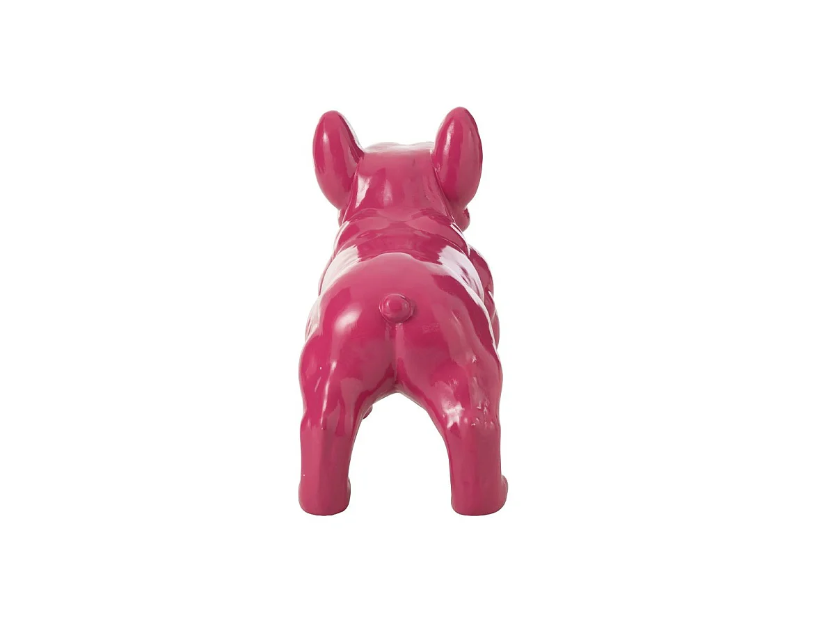 Statue Déco "Bulldog" 88cm Fuchsia