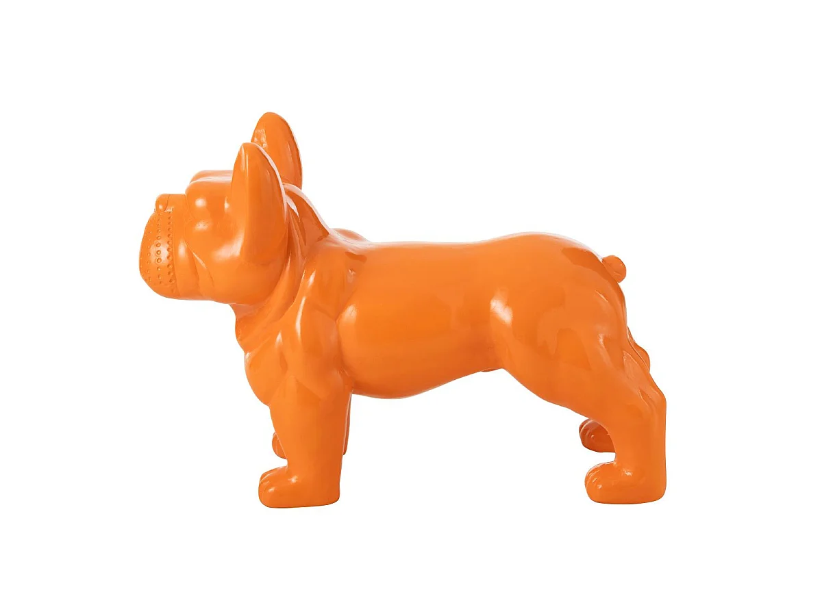 Statue Déco "Bulldog" 88cm Orange