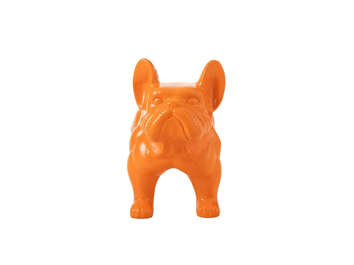 Statue Déco "Bulldog" 88cm Orange