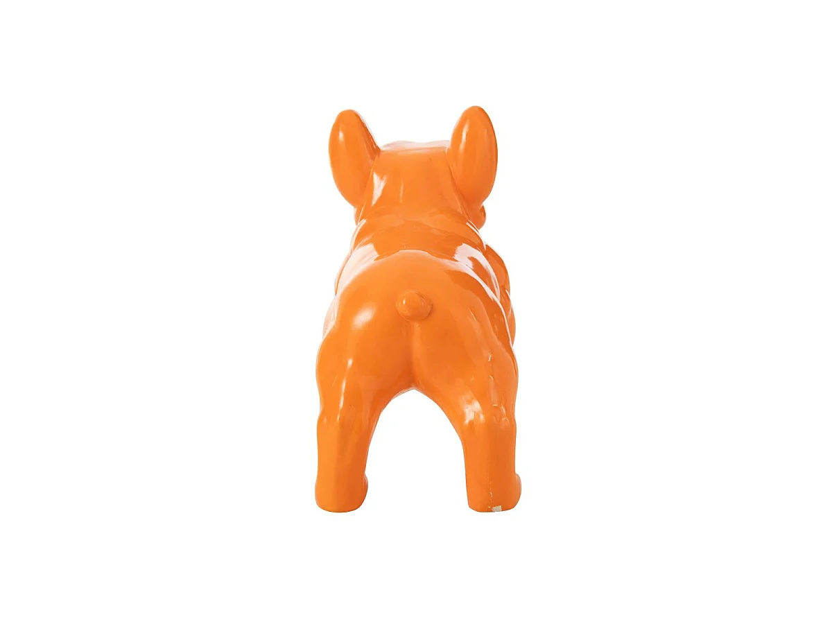 Statue Déco "Bulldog" 88cm Orange