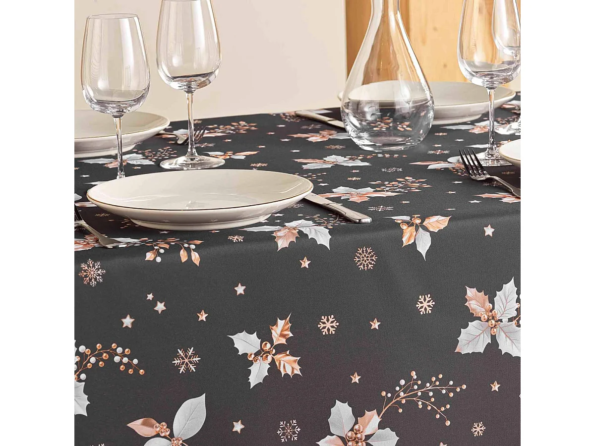 Nappe Imprimé "Guido" 150x240cm Anthracite