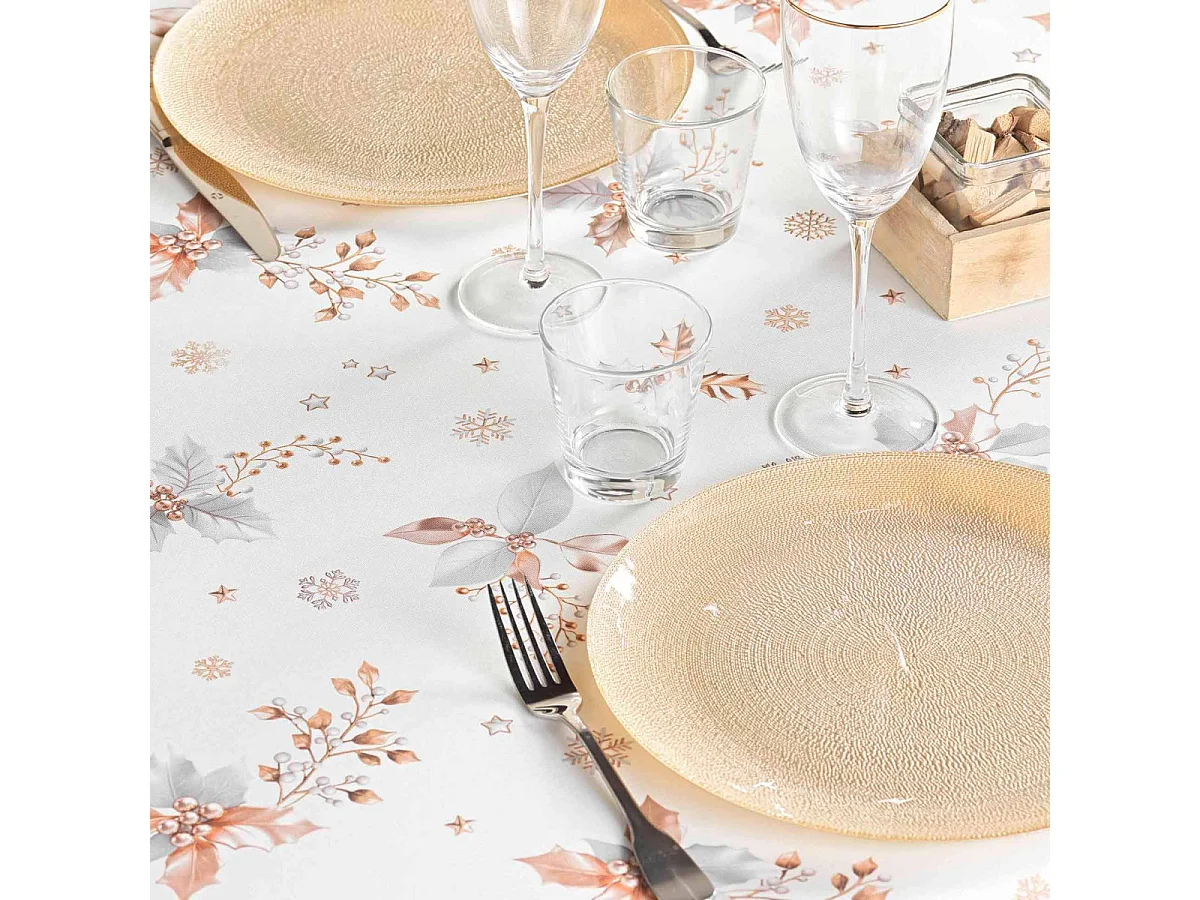 Nappe Imprimé "Guido" 150x240cm Blanc
