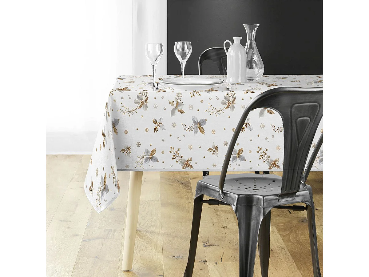Nappe Imprimé "Guido" 150x240cm Blanc