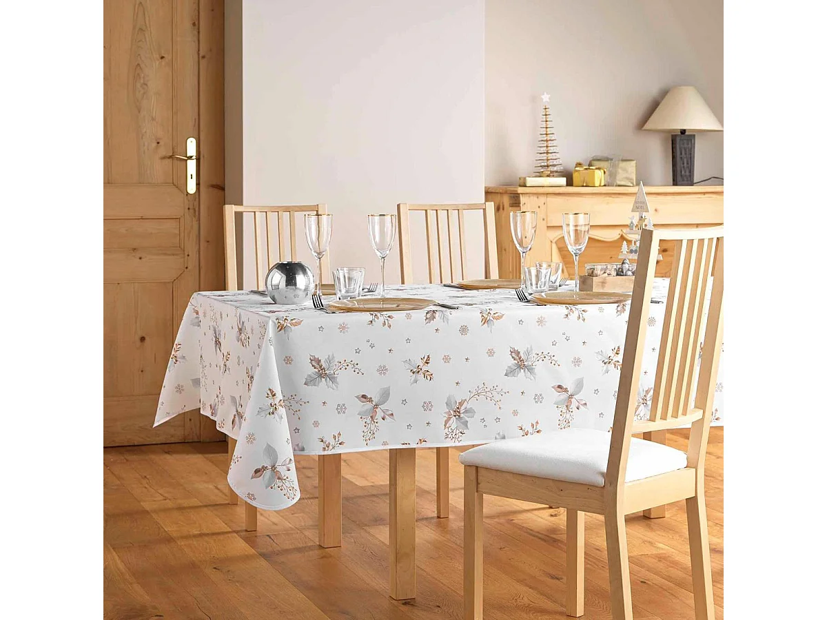 Nappe Imprimé "Guido" 150x240cm Blanc