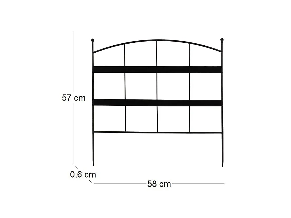 Bordure de jardin en métal  58 x 0.6 x 57 cm Intemporel