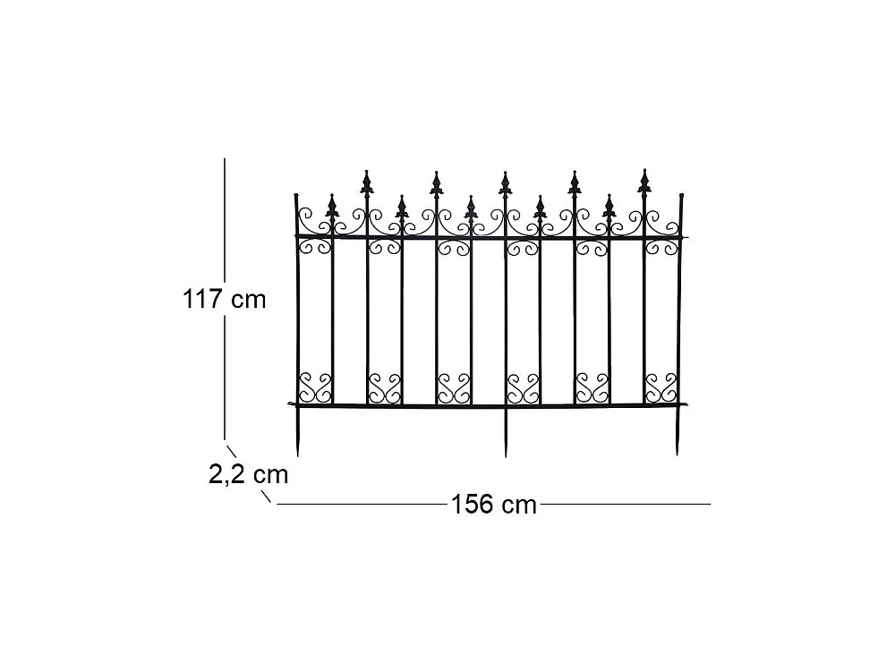 Bordure de jardin  156 x 2.2 x 117 cm Volute
