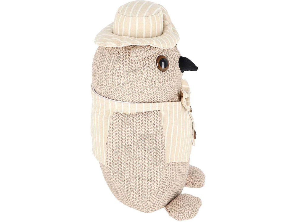 Cale-porte en tissu animal habillé Chouette