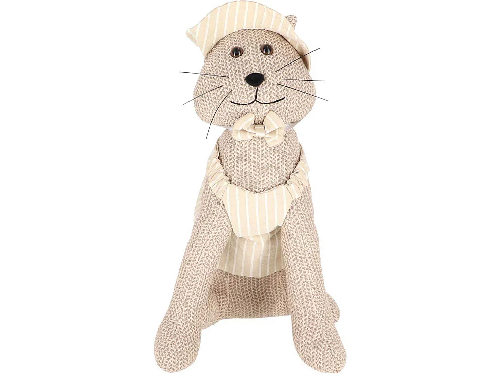 Cale-porte en tissu animal habillé Chat