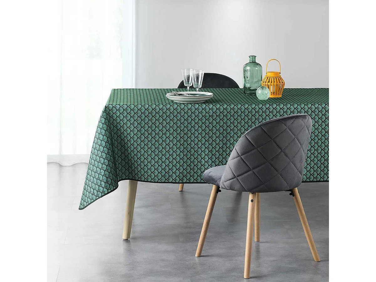 Nappe Imprimée "Art Chic" 150x240cm Vert