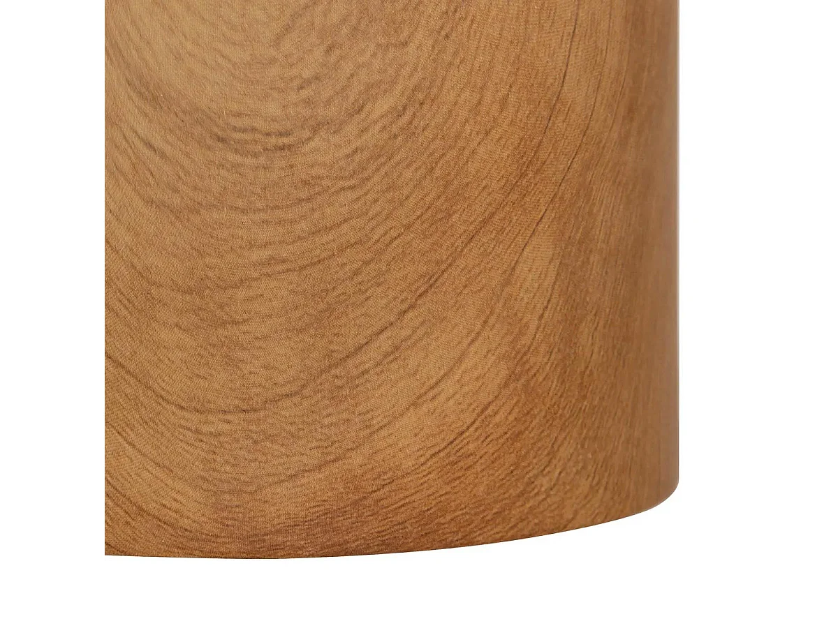 Lot de 2 Cache-Pots Effet Bois "Soa" 14cm Naturel