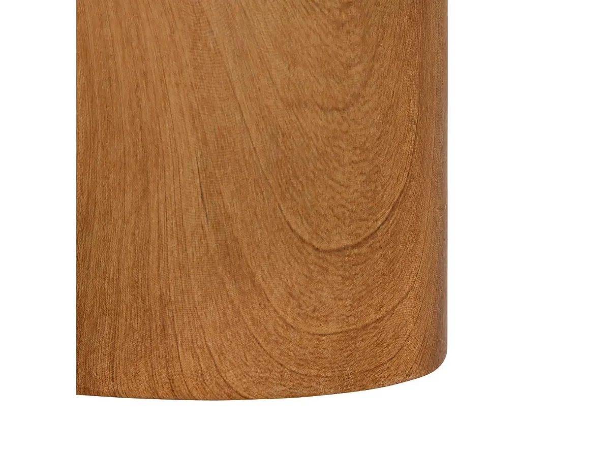 Lot de 2 Cache-Pots Effet Bois "Soa" 14cm Naturel