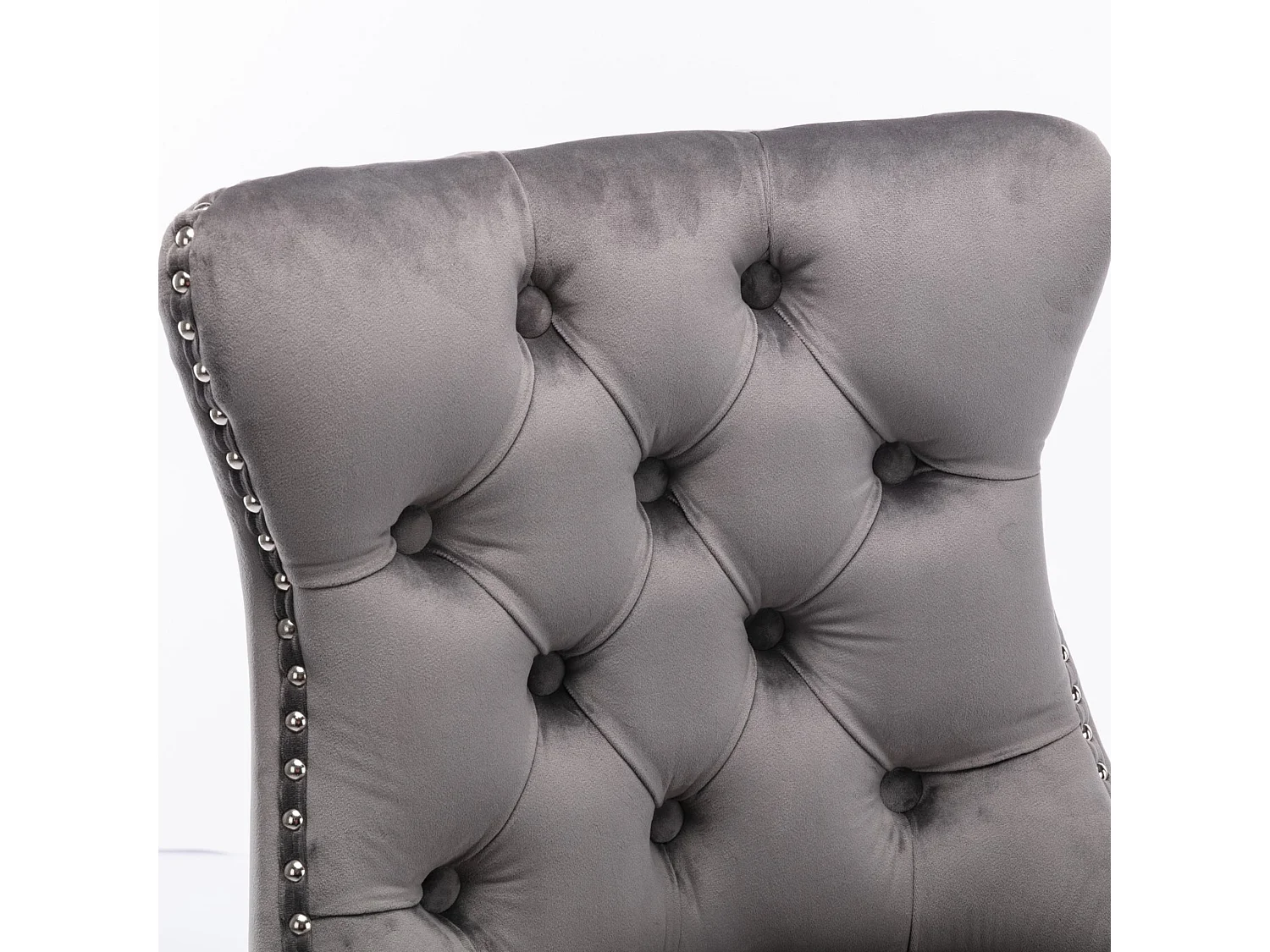 Set van 2 fluwelen barkrukken in wingback stijl met hoge rugleuning en zithoogte van 67 cm