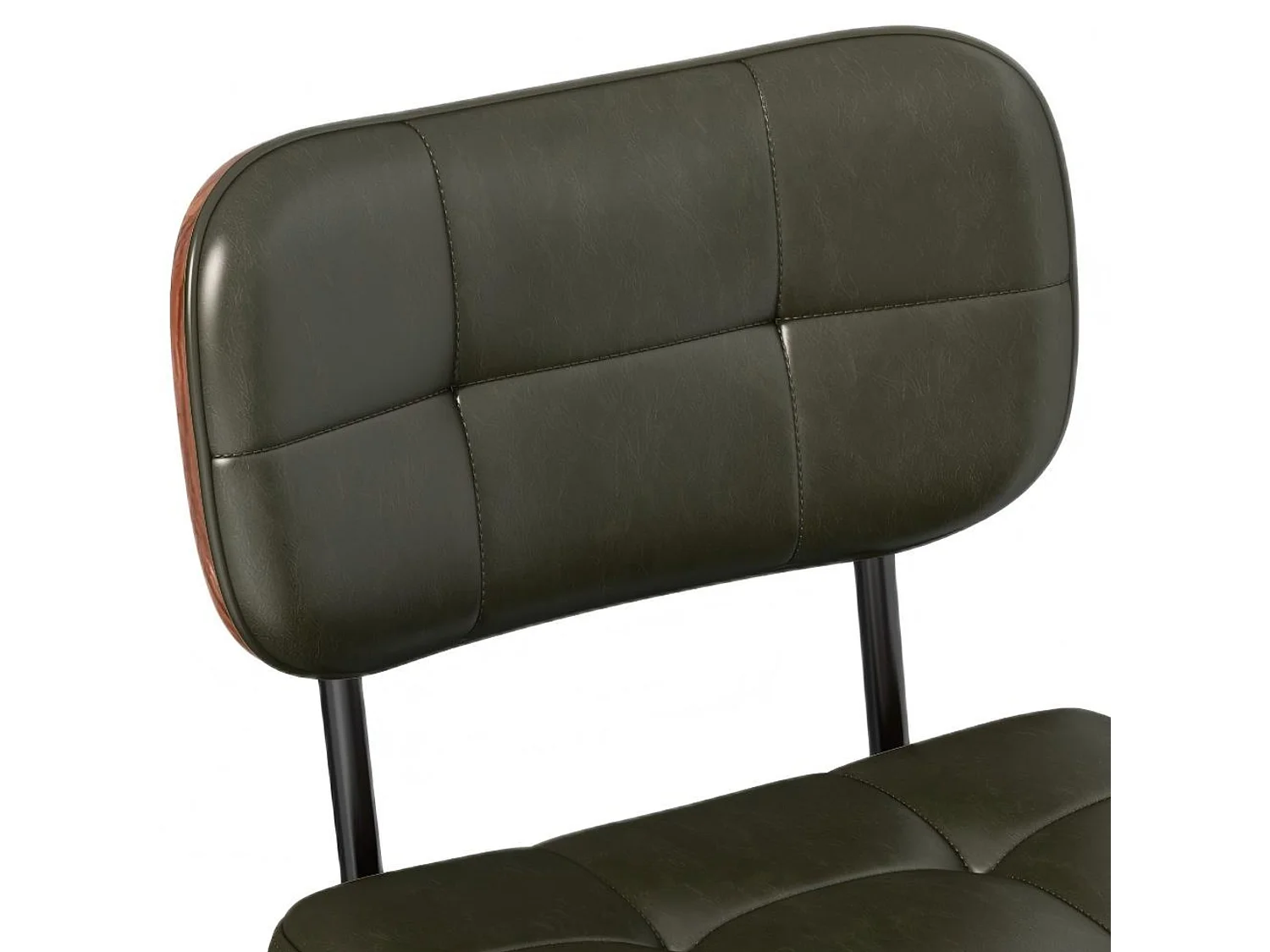 Lot de 2 tabourets de bar pivotants à 360 degrés avec assise rembourrée et repose-pied intégré pour îlots de cuisine, bars à domicile et salles à manger
