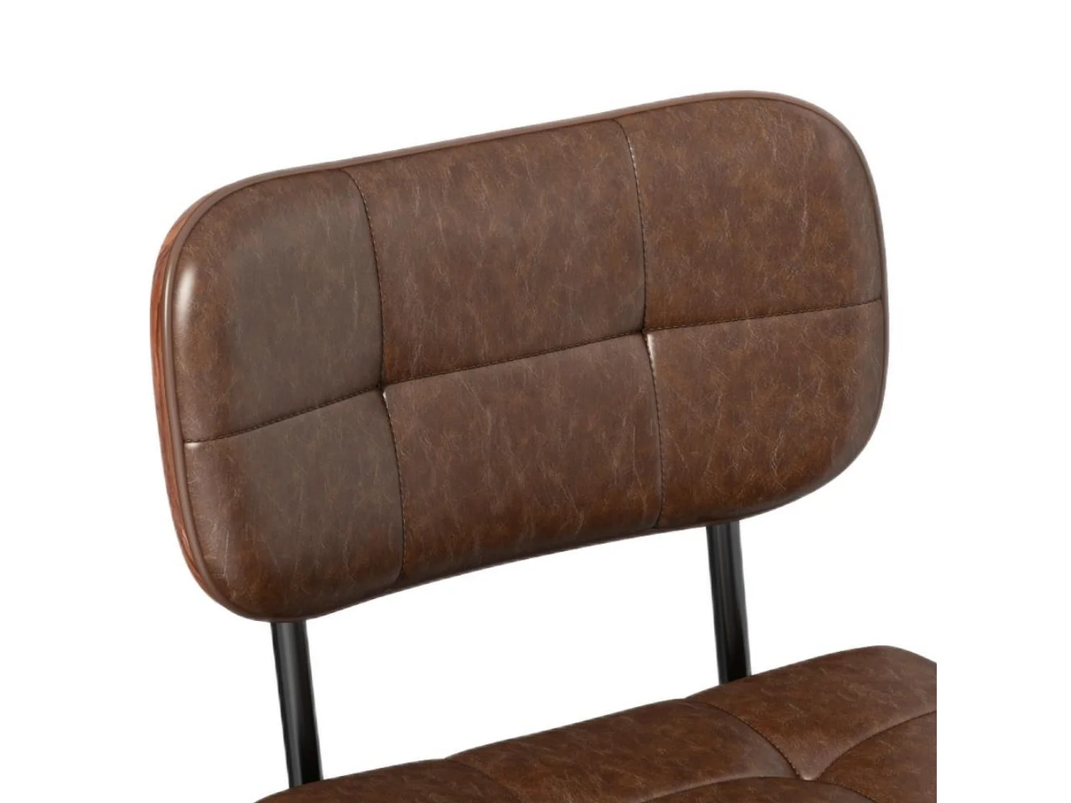 Lot de 2 tabourets de bar pivotants à 360 degrés avec assise rembourrée et repose-pied intégré pour îlots de cuisine, bars à domicile et salles à manger