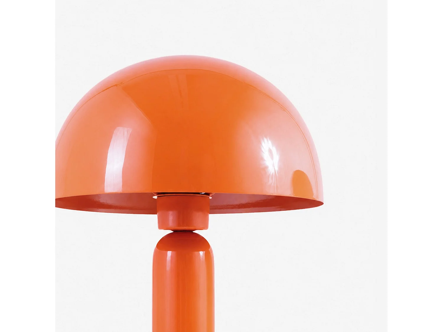 Lámpara de madera y metal naranja - Romy