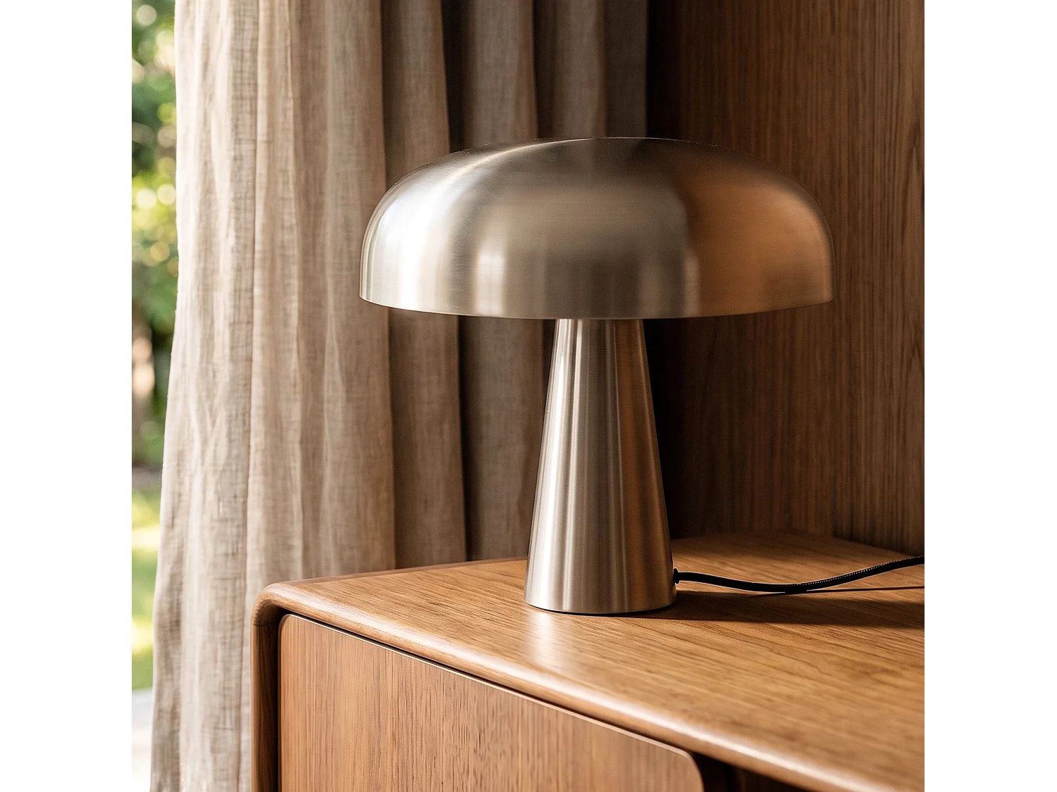 Lampe en métal brossé - Livia