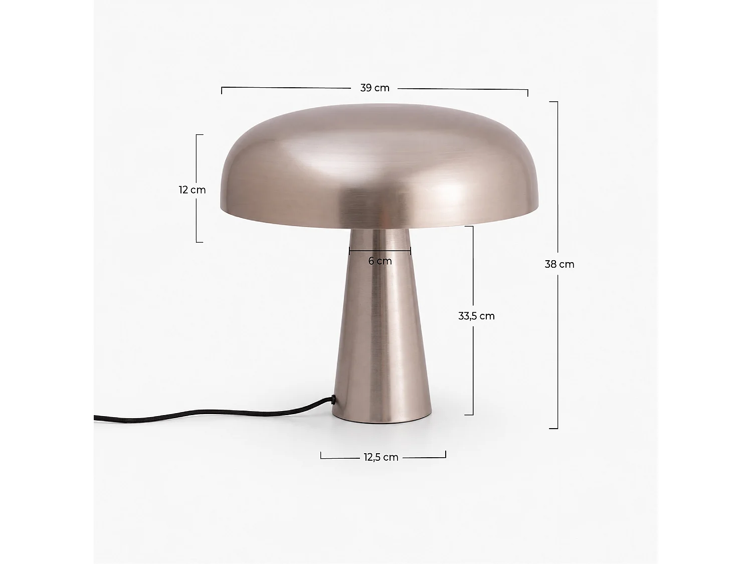 Lampe en métal brossé - Livia