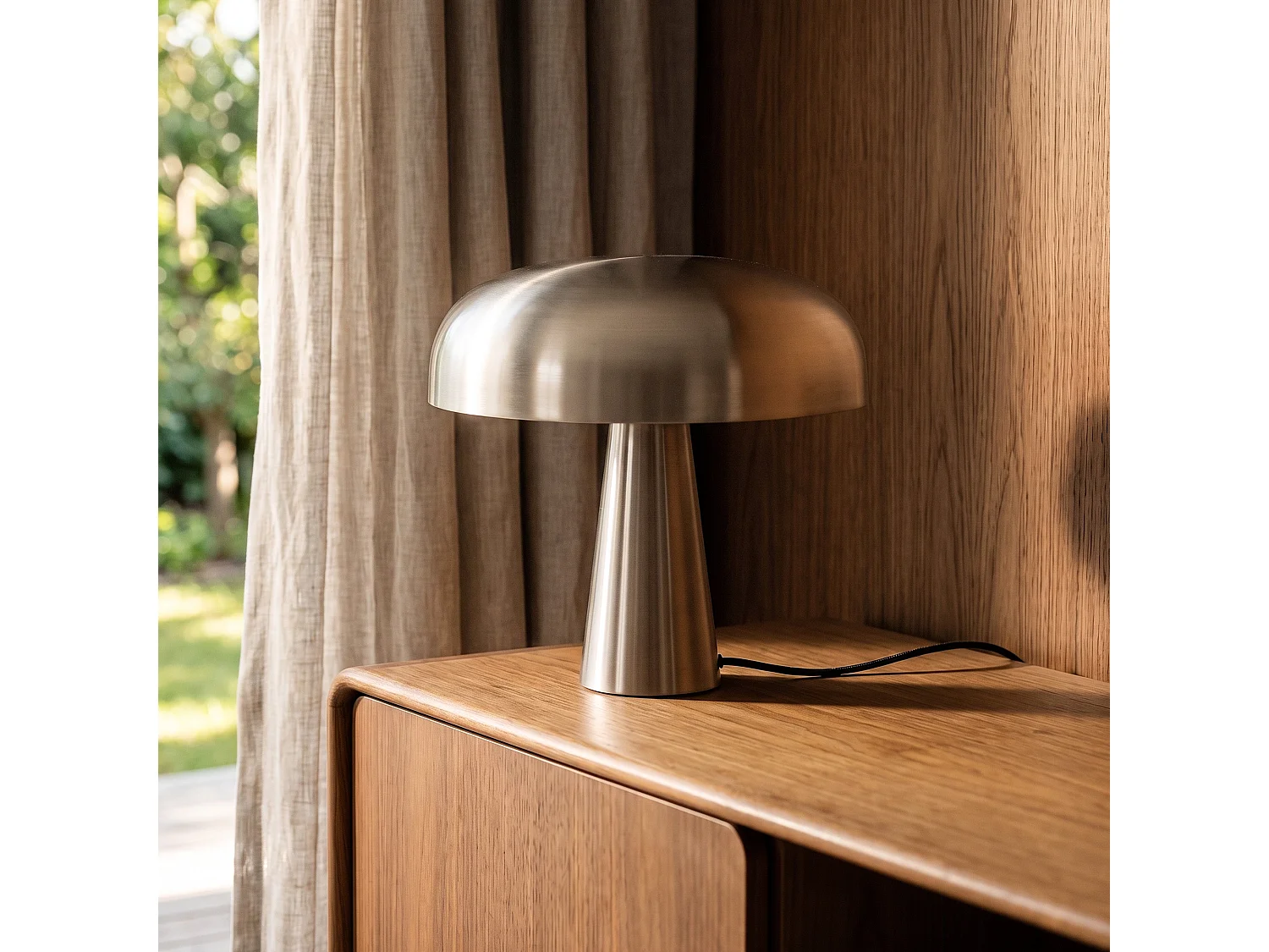 Lampe en métal brossé - Livia