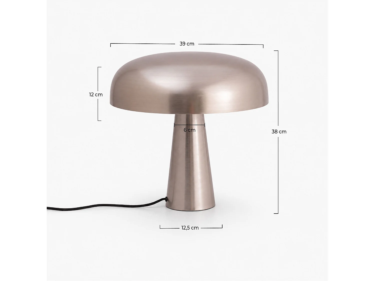 Lampe à poser en métal brossé - Livia