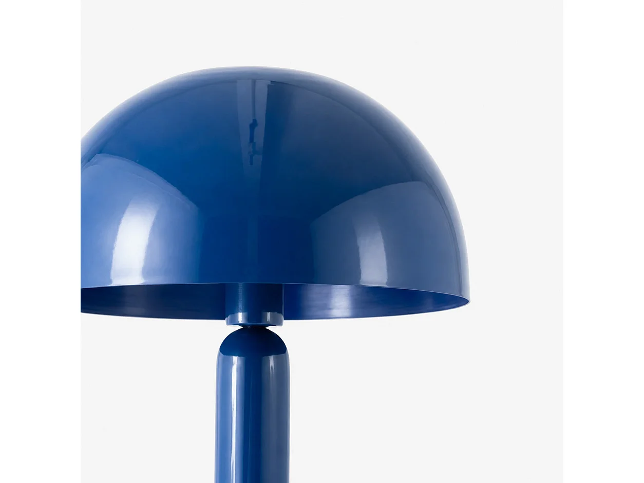 Lampadaire en bois et métal bleu foncé - Romy