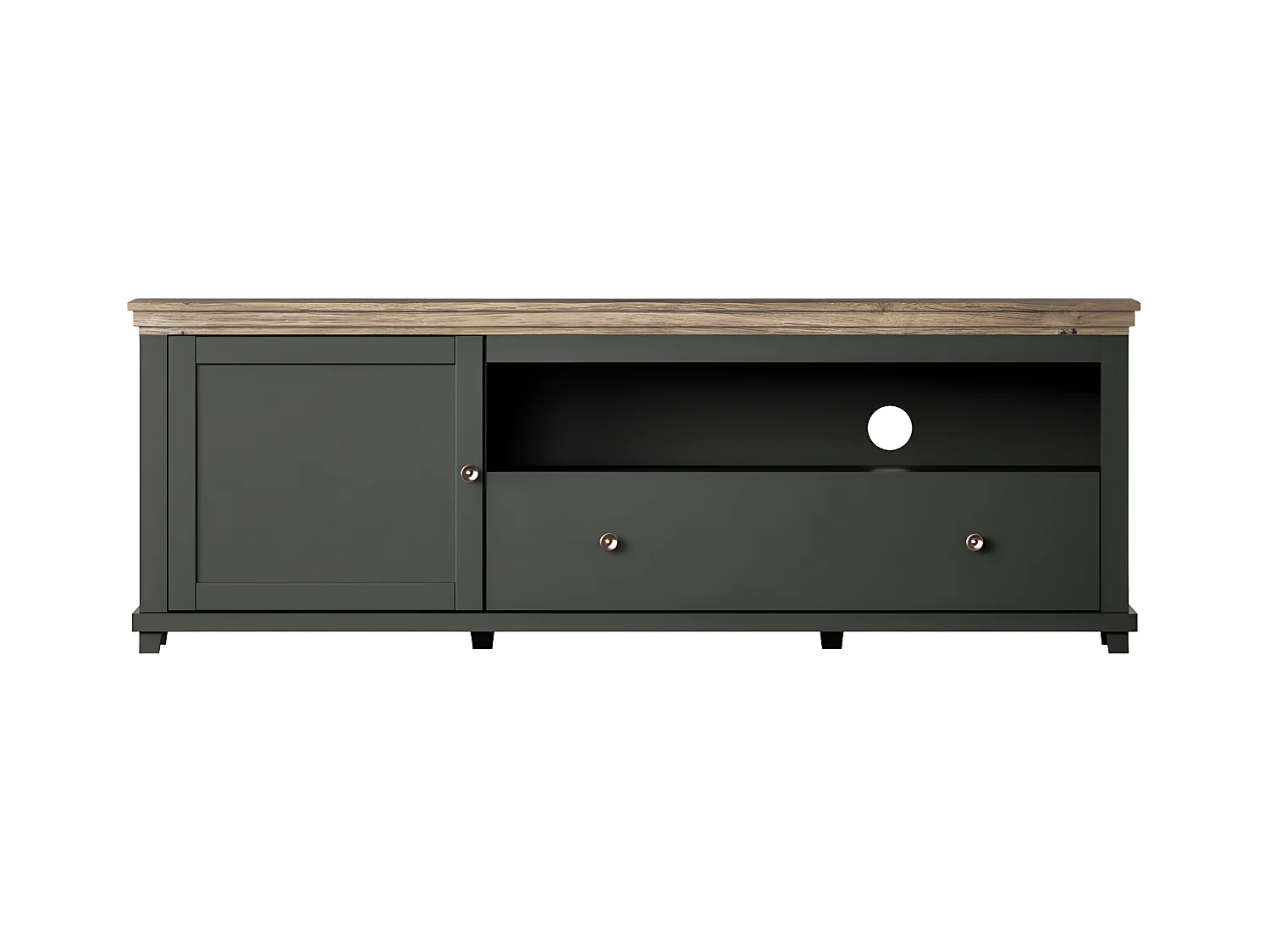 Mobile TV 1 anta 1 cassetto Martin verde e marrone 181cm