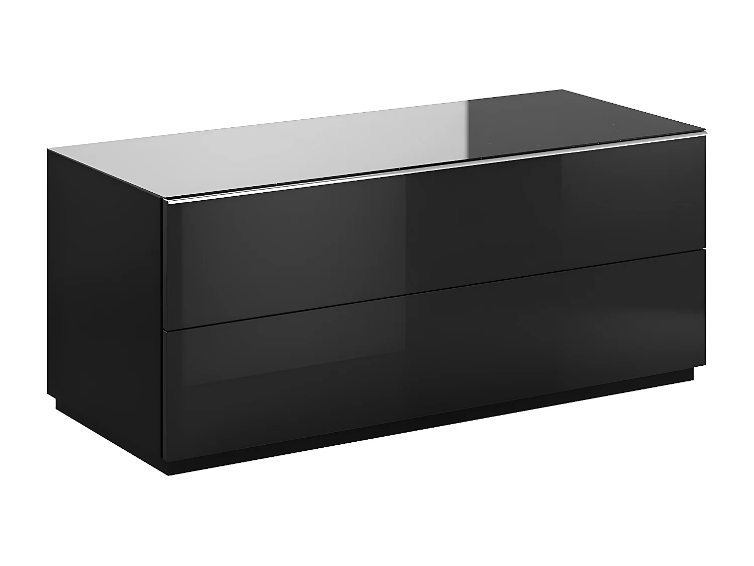 Meuble TV sur pied ou mural 1 porte 120 cm Mathis Noir