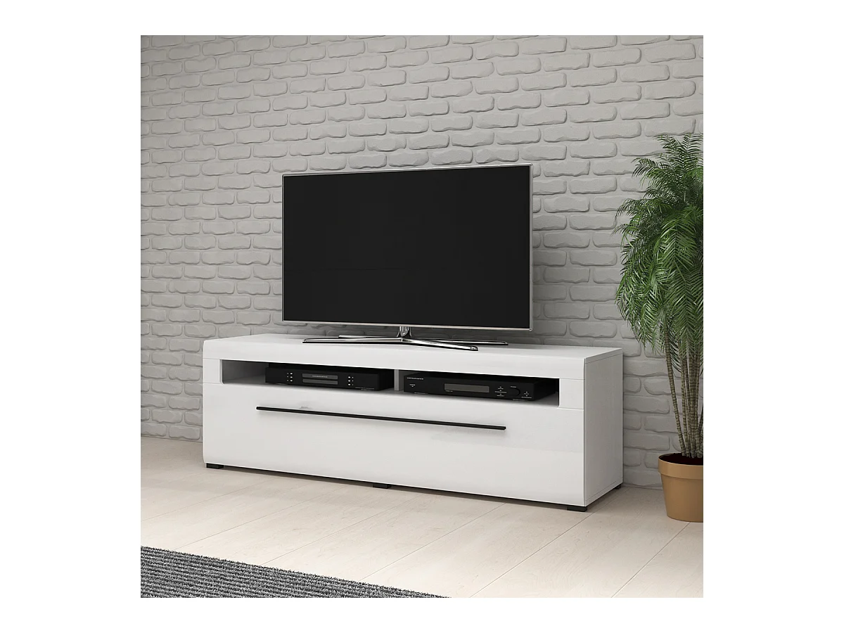 Szafka RTV TULSA 2S 160 biała połysk