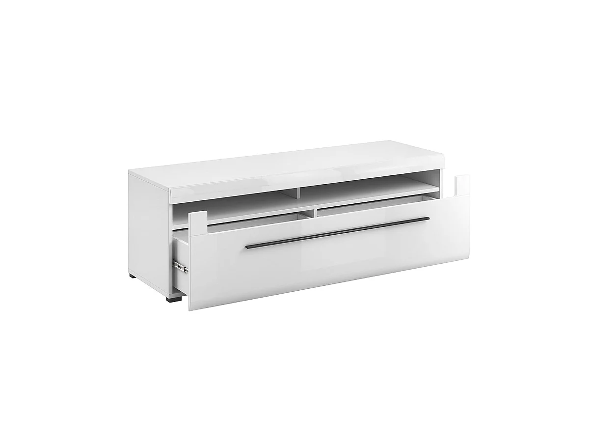 TV-Möbel mit 1 Schublade 160 cm Louis Weiß