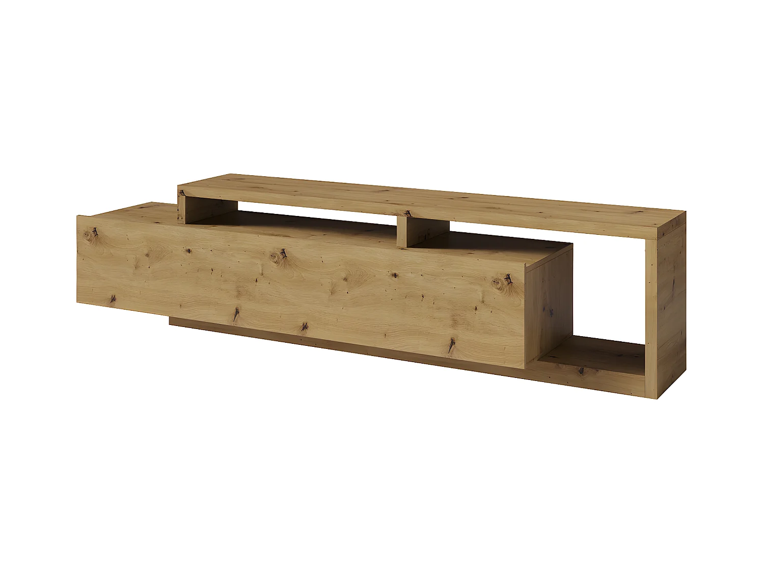 Meuble TV 1 tiroir 219 cm Ilyes Bois