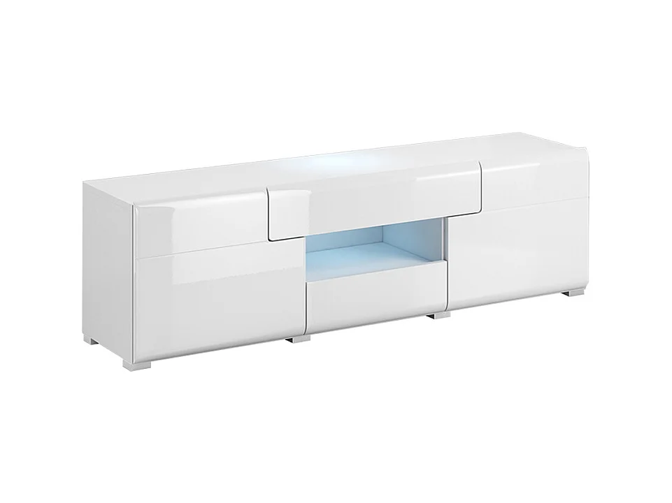 Mueble TV 2 puertas 2 cajones 159 cm Jules Blanco