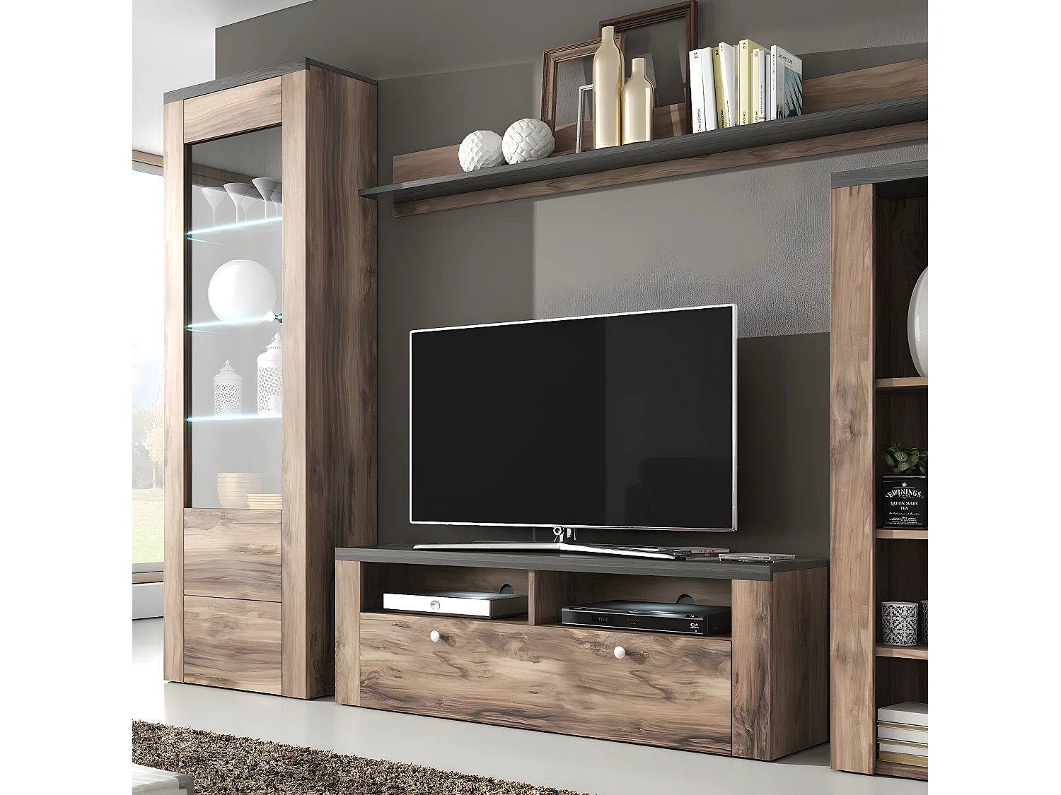 Mobile TV 1 anta Amaury marrone scuro 140cm