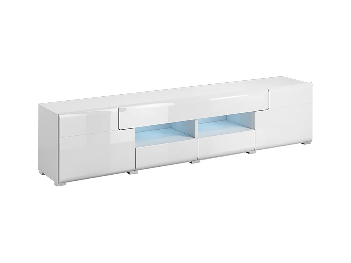 Szafka RTV TOLEDO 2D4S 208 biała połysk