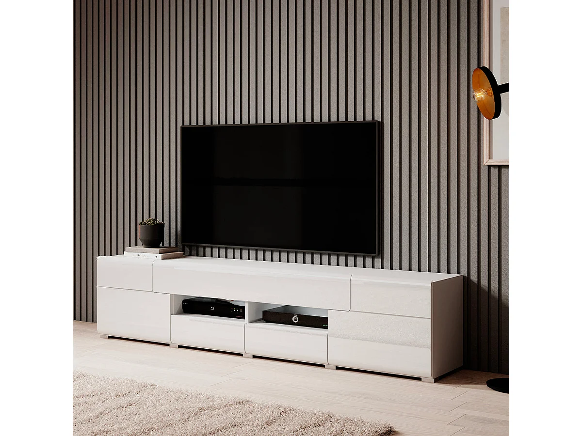 TV-bord med 2 døre og 2 skuffer 208 cm Jules White