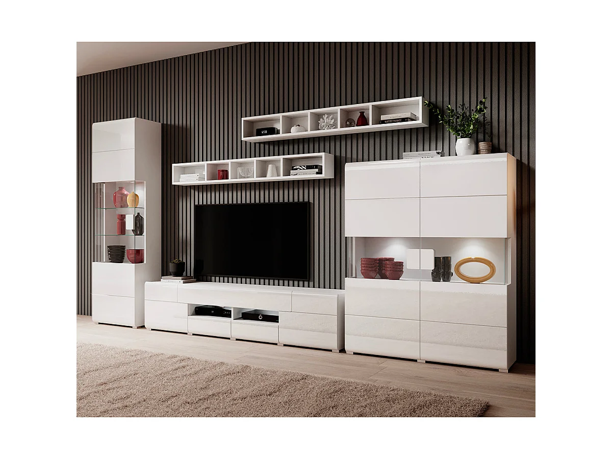 TV-bord med 2 døre og 2 skuffer 208 cm Jules White